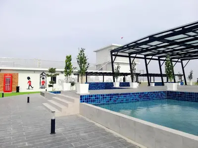 a rendering of a swimming pool in a building at Sweet Homestay The Venus Sitiawan \u6e29\u99a8\u6c11\u5bbf in Sitiawan