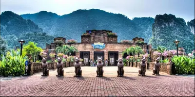 a group of people standing in front of a building at Onsen Oasis Premium Suites in Tambun