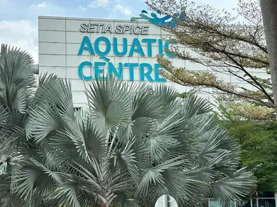 a sign for a walmart center with palm trees in front of it at CEO9 Duplex Premier 6 Pax Suite#Disneys HS #PISA #USM #Pantai Hospital in Bayan Lepas