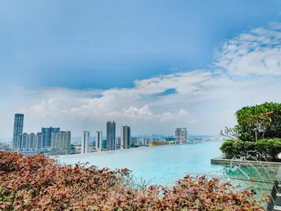 a view of the singapore river with buildings in the background at Beacon Executive Suite by NGN - Georgetown Penang in George Town