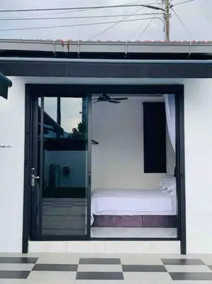 a room with a bed inside of a house at Abbie's Private Pool Villa Bukit Mertajam Penang in Bukit Mertajam