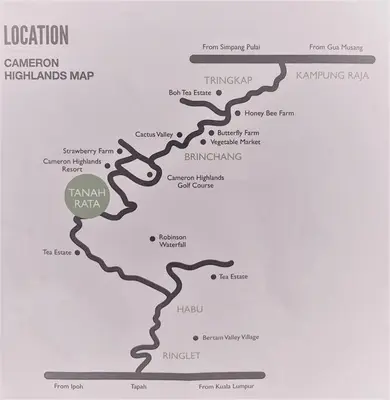 a map of the planned extension of the franklin hartbacks map at Green Terrace at Quintet (3BR/ 8 Pax） in Tanah Rata