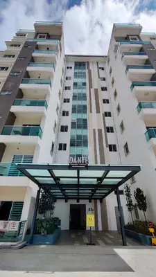 a large apartment building with a canopy in front of it at A ONE Holiday Apartment-Quintet in Cameron Highlands