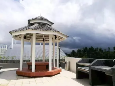 a gazebo sitting on top of a roof at WingsNest Cameron Town Night Market High Speed Wi-Fi in Tanah Rata