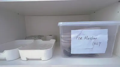 a plastic container with a box with a sign on it at SkyPool with Seaview 8pax Beacon Executive Suites - Georgetown City Centre - 3km to Komtar in George Town