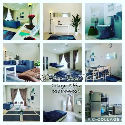 a collage of different pictures of a living room at Rumah Singgah Bagan Serai Perak in Bagan Serai