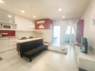 a living room with a piano in a kitchen at Deluxe Suites 5, 2-4 pax , Netflix, Georgetown in Jelutong