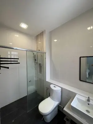 a bathroom with a toilet and a shower and a sink at 4 Bedroom 4 PRIVATE BATHROOM 4B12B 5 min City Center in Ipoh