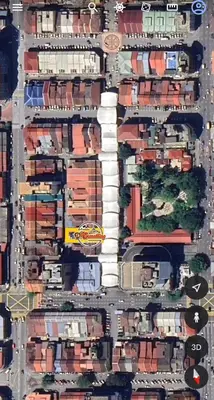 an overhead view of a city street with buildings at DoSomething Guest House 5 in Ipoh
