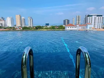 a view of the city from the water at Momento Stay Georgetown 10pax \u4e54\u6cbb\u5e02\u4e2d\u5fc3-\u6d77\u666f\u623fSeaview Room in George Town