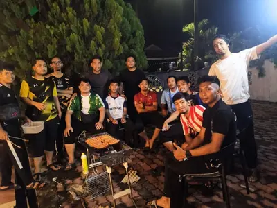 a group of people posing for a picture together at Ventura Hotel and Tours in Gua Musang