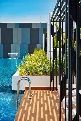 a view of a swimming pool from a house at Ipoh City Executive Suite - The Horizon in Ipoh