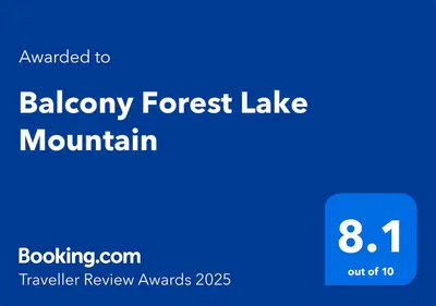 a blue sign that reads bakery forest lake mountain at Balcony Forest Lake Mountain in Kampar