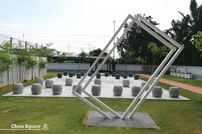 a frame sculpture in a field of grass at Time Homestay (6-8pax) The Venus, Manjung/Sitiawan in Sitiawan