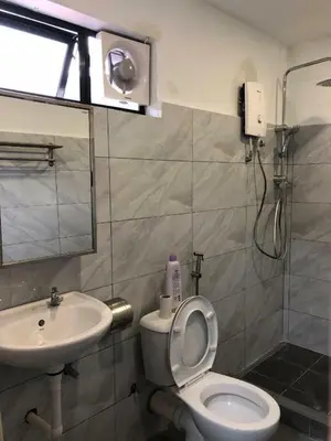 a bathroom with a toilet and a sink at Supreme Homestay in George Town