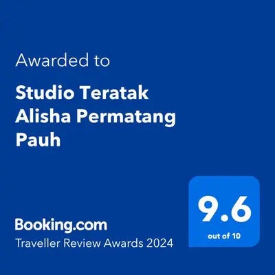 a screenshot of a phone with the text awarded to studio transfer australia permanent at Studio Teratak Alisha Permatang Pauh in Permatang Pauh