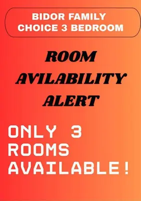 a sign that reads room availability alert only rooms available at Bidor Family Choice 3 Bedrooms WIFI in Bidur
