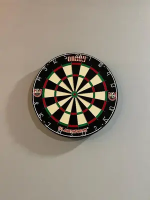 a dartboard is hanging on a ceiling at -NEW- 22Pax 5R4B V KTV,KID'S POOL,POOL TABLE NEAR USM,LWE HOSPITAL,SPI ARENA in George Town