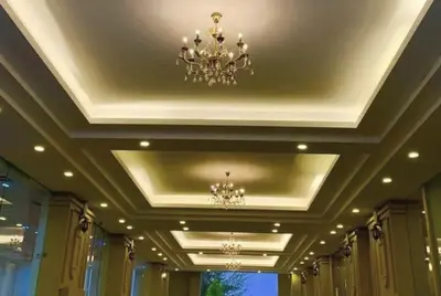 a ceiling in a building with a chandelier at Champs Elysees Homestay by Landmark @ Kampar in Kampar