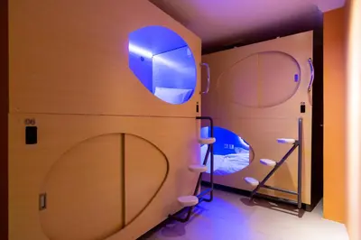 a room with two basketball doors and a basketball hoop at Momostay in George Town