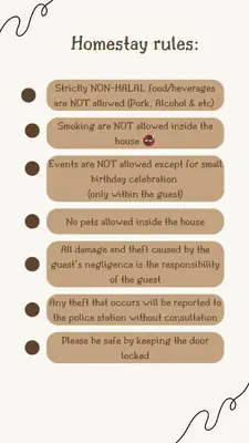 a list of emergency food remedies for home kitchens and bathrooms screenshot at Rana Homestay Ipoh Perak in Tanjung Rambutan