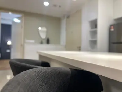two chairs sitting at a counter in a room at Tropicana 218 Macalister WL in George Town