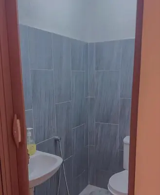 a bathroom with a toilet and a sink at Goodnight Homestay in George Town