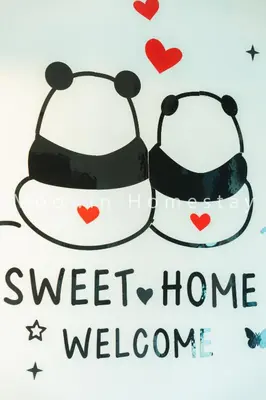 two hearts and the words sweet home welcome at Comfy Studio Room by Moowin in Perai