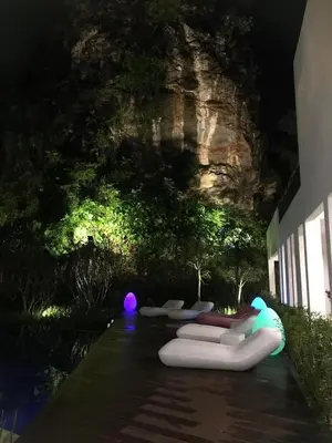 a group of couches sitting in front of a building at IPOH TAMBUN THE COVE Your Ultimate Relaxation Getaway777 -3 BED ROOM -NO PETS ALLOW in Ipoh