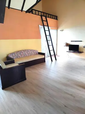 a room with a bunk bed and a ladder at Silverpart Resort Fraser Hill B5-6-1 Forest View High Floor No lift in Bukit Fraser