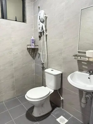 a bathroom with a toilet and a sink at Eijaz Homestay @ Casa Kayangan in Ipoh