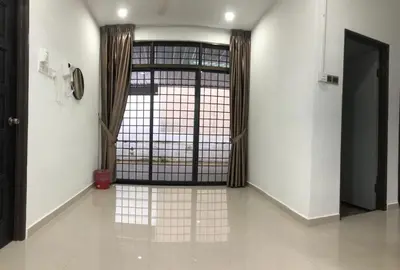 a room with a large door with a window at 4 Bedrooms Semi D Homestay by Mr Homestay in Kulim