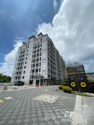 a large white building with eyes on it at Delisha 2 Homestay 3R2B The Retreat Nova Kae Farm in Brinchang