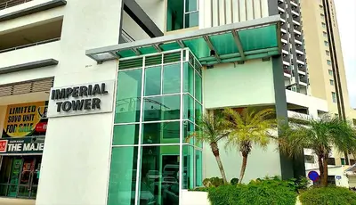 a building with a sign that reads imperial tower at Ipoh City Centre Majestic 2 Room Condo near Gerbang Malam by City Home Empire in Ipoh