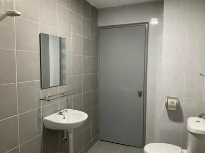 a bathroom with a sink and a toilet and a shower at Sweet Homestay 1 The Venus Sitiawan in Sitiawan