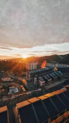 a view of a city with a train at Cooling Point Homestay @ Palas Horizon Residence in Cameron Highlands