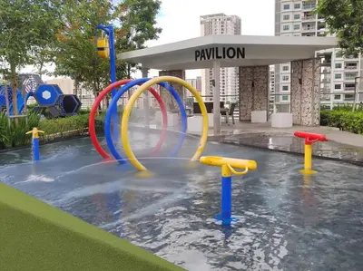 a water park in a city with a water slide at Seaview Infinity Pool , 40th , 9pax, 3Rooms 2Carpark in Jelutong