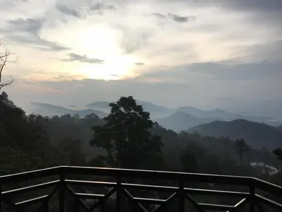 a view of a valley with mountains in the distance at Silverpar B5-5-1 Mountain View(walk up 2 floor up) in Bukit Fraser