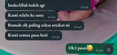 a close up of a text message about a baby at Homestay in manjung pr1ma segari-Melayu only in Lumut