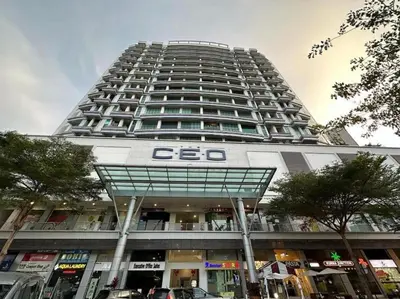 a large building with the cco logo on it at CEOZ2 Duplex 2BR Suite #Airport #USM #SPICE #Pantai in Bayan Lepas