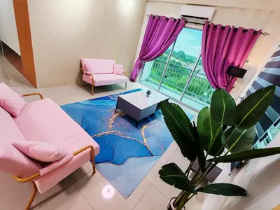 a living room with aopus carpeted floor at Pavilionvillie M1T694 by irainbow in Ipoh