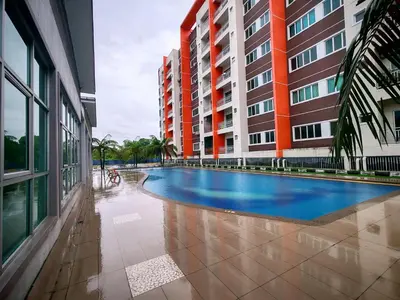 a swimming pool in the middle of a building at Pavilionvillie M1T686 by irainbow in Ipoh