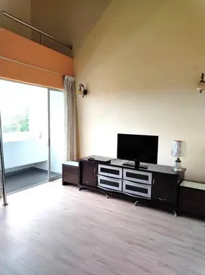 a large living room with a flat screen tv at Silverpart Resort Fraser Hill C3-6-1 Forest View High Floor No lift in Bukit Fraser