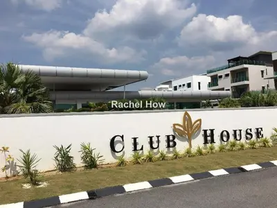 a club house sign in front of a building at 8Pax comfortable setia residen in Sitiawan