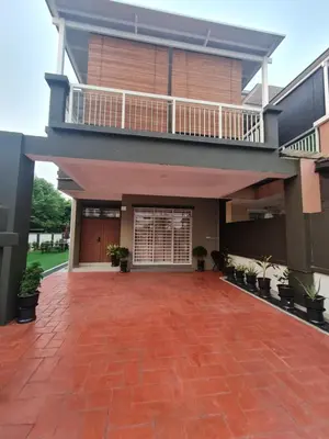 a large house with a patio and a balcony at UniVilla- Ideal Family Home for 18pax in Gelugor