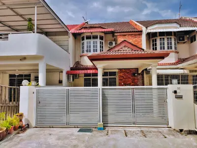 a house with a gate in front of it at Queensbay Mall, Up to 5 Pax, 2 Bedrooms, 1 Bathroom, 1 Car Park by Star Home in Bayan Lepas