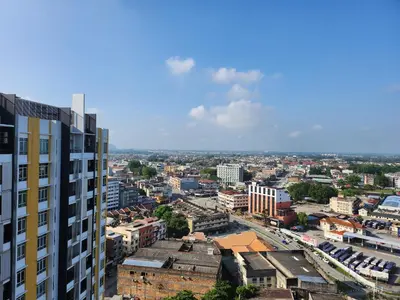 a view of a city from a building at THE MAJESTIC IPOH A20 by ZamanJa in Ipoh