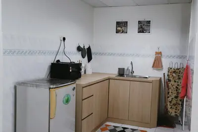 a small kitchen with a sink and a dishwasher at Jo Jo Homestay @ Pangkor Coral Bay Resort in Pasir Bogak