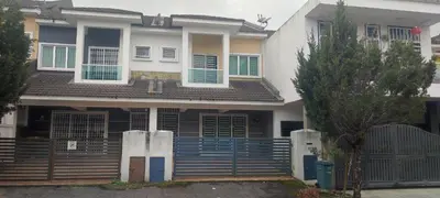 a house with a blue fence in front of it at MAIDEEN HOMESTAY CAMERON HIGHLANDS in Brinchang