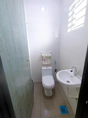 a small bathroom with a toilet and a sink at HomeSTAY TAMAN MANJUNG POINT LUMUT PERAK in Lumut